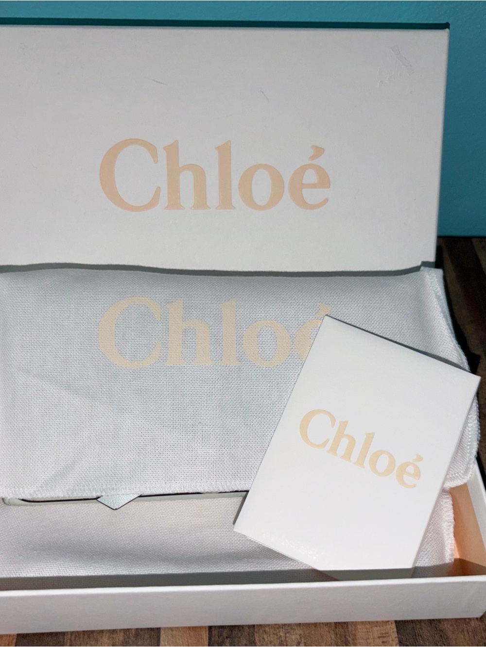 Chloe Alphabet Wallet Light Green Long Wallet